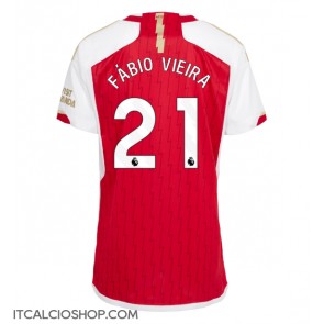 Arsenal Fabio Vieira #21 Prima Maglia Femmina 2023-24 Manica Corta